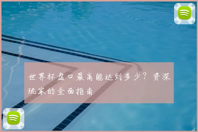 世界杯盘口最高能达到多少?资深玩家的全面指南
